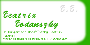 beatrix bodanszky business card